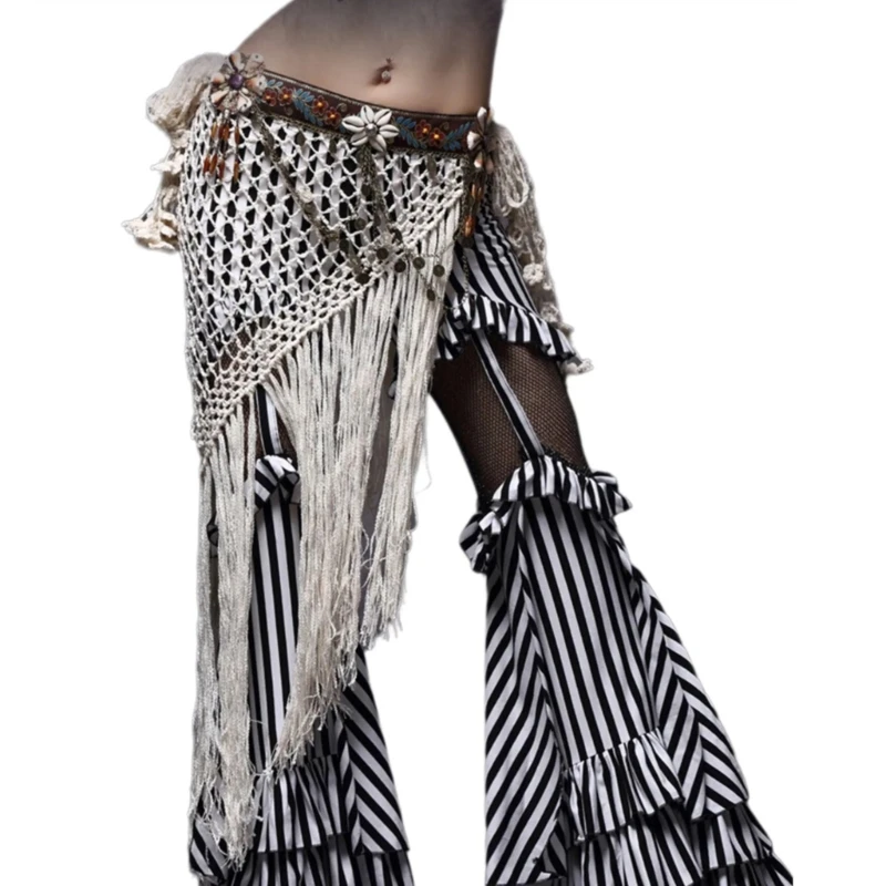 Tribal Women Belly Dance Hip Wrap Waist Belt Hip Skirt for Belly Dancer Stage Performances Props Waist Scarf DropShipping