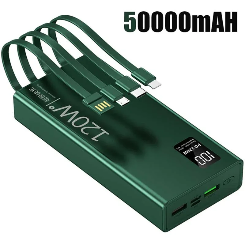 ตัวเลือกสินค้า พาวเวอร์แบงค์ 4-ใน-1 ความจุ 500000mAh ชาร์จเร็ว 120W พกพาสะดวก