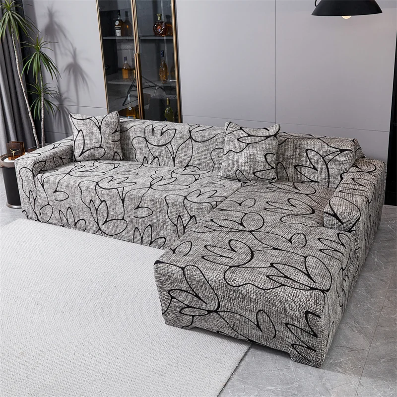 Geometric Sofa Covers for Living Room Elastic Corner Couch Cover Sectional Corner L Shaped Chaise Longue Slipcover sofa covers
