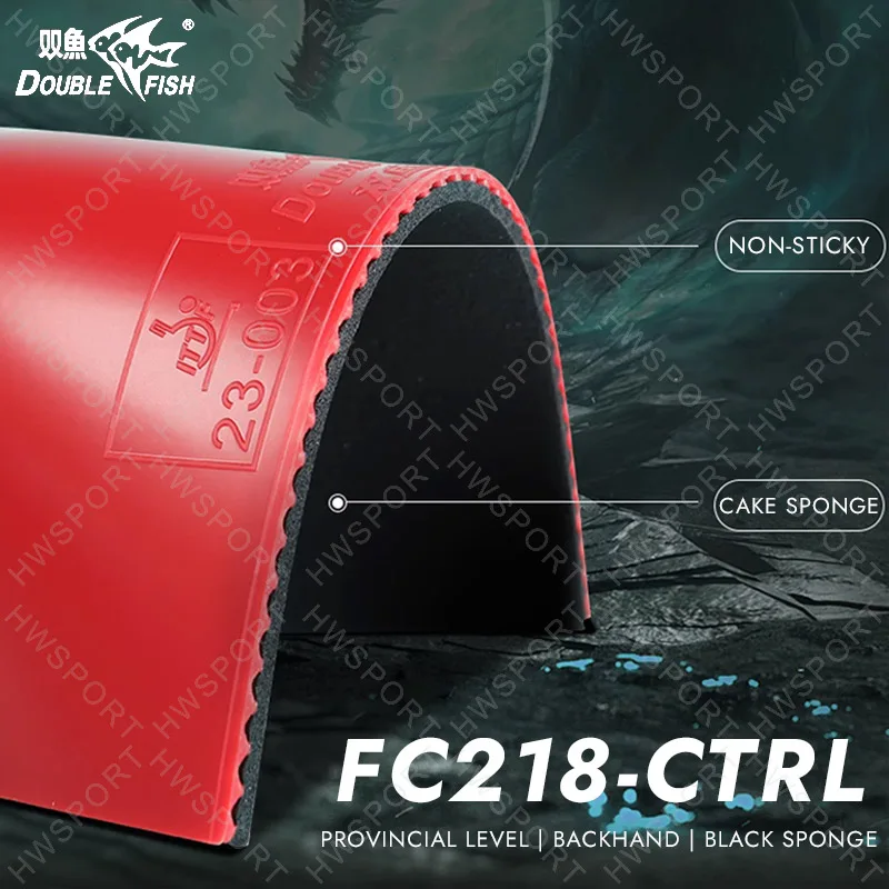 DOUBLE FISH Table Tennis Rubber Provincial Level FC218 Spin Control Ping Pong Rubber with Pre-tuned High Elasiticity Sponge table tennis rubber table tennis sponge