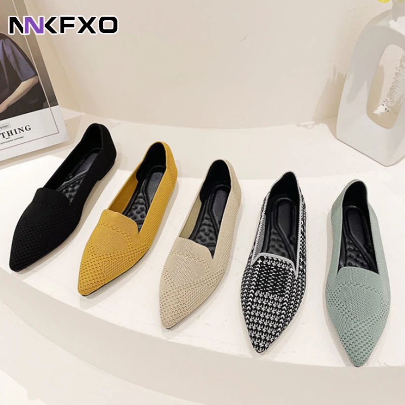 

Женские мягкие блестящие туфли на плоской подошве, с острым носком