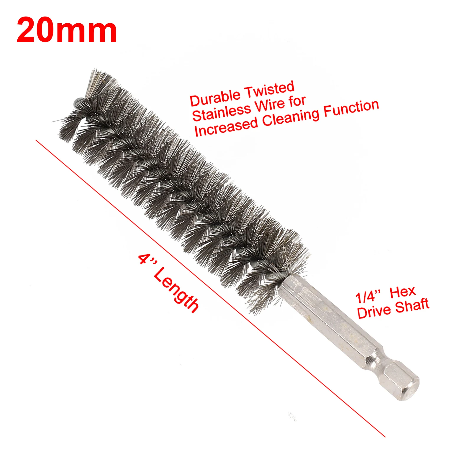 9-25mm Wire Tube Machinery Cleaning Brush Stainless Steel Polishing Remove Paint Rust Cleaner For Car Manufacture Processe 3
