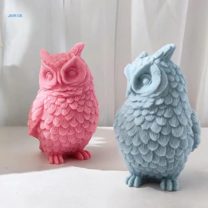 Standing Owl Silicone Molds Epoxy Resin Mold DIY Candle Molds Table Ornament Making Tool for Making Craft Supplies