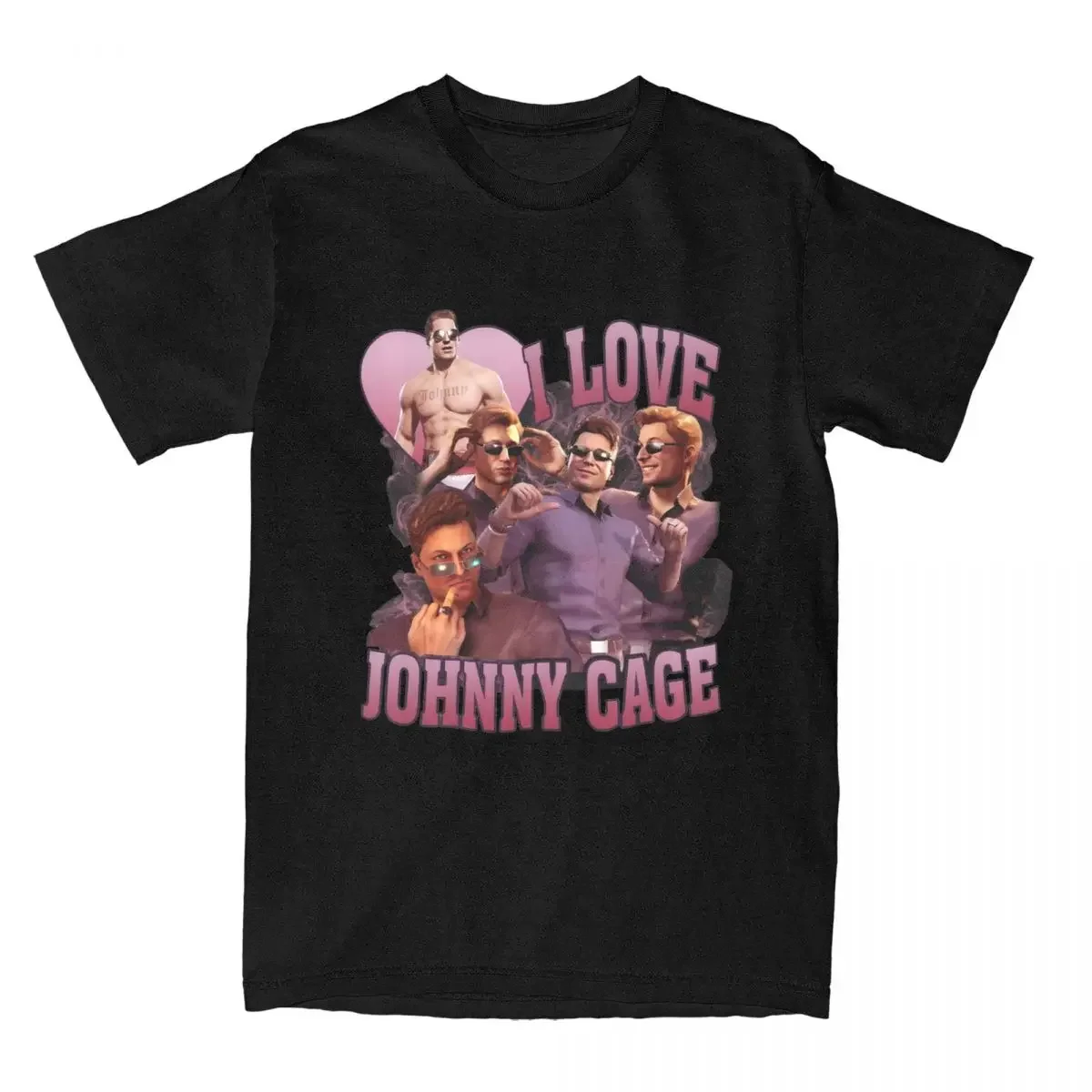 

Футболка из чистого хлопка с надписью «I Love Johnnnny Cage»