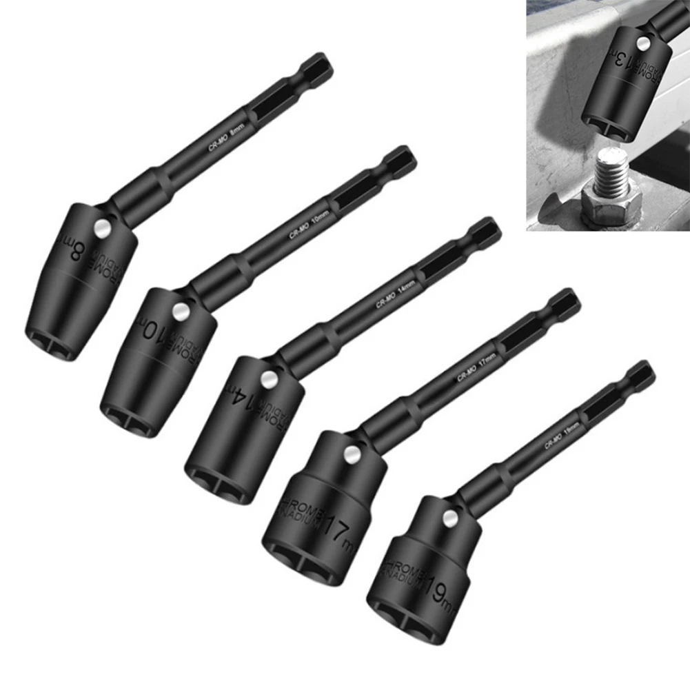 

1Pc 100mm Hex Socket H8-H19 360 Degree Rotatable Head 100mm Hex Shank For Electric Impact Driver Drill Power Wrench Tool Parts