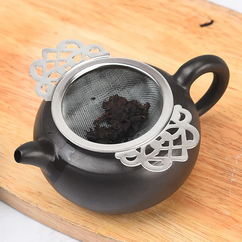 Double Layer Stainless Steel Tea Strainer Fine Mesh Tea Leaf Spice Infuser Loose Filter Sieve Teaware Kitchen Accessories