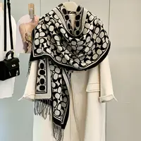 New Luxury Winter Two-Sided Cashmere Long Fringe Scarves High Quality Women Thicken Wrap Shawl Ladies Pashmina Warm Scarf