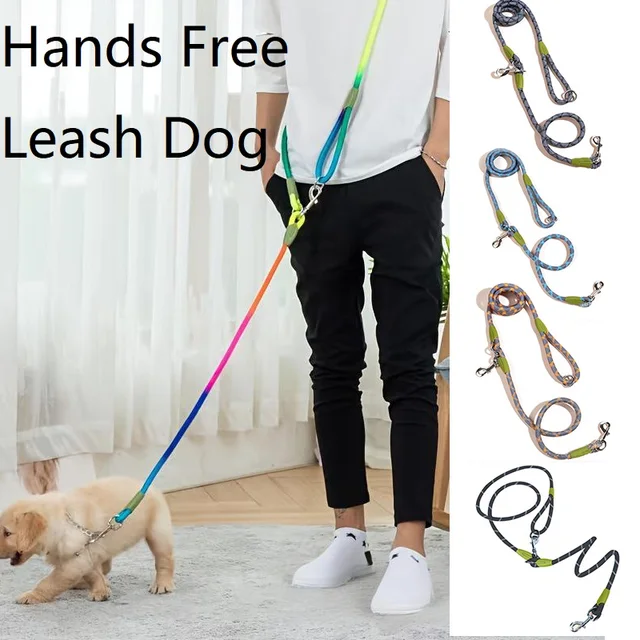 Reflective Nylon Leashes Hands Free Leash Dog Pet Dogs Chain Traction Rope Leads for Running Dog Walking Leash for Big Dog GXQ11 Reflective Nylon Leashes Hands Free Leash Dog Pet Dogs Chain Traction Rope Leads for Running Dog Walking Leash for Big Dog GXQ11