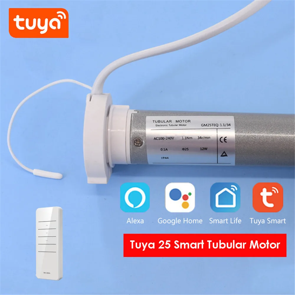 tuya-gm25teq-11nsmart-wifi-rolling-tubular-motorrf433-remote-controlvoice-control-by-alexa-google-homefor-dia-38mm-tube