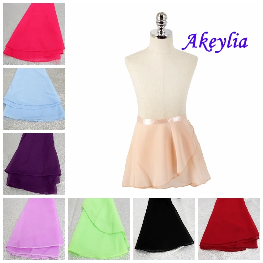 

27cm 18 colors Children peach Wrap Chiffon Ballet skirt babyChiffon ribbon Women Ballerina Dance Wear black Ballet practice