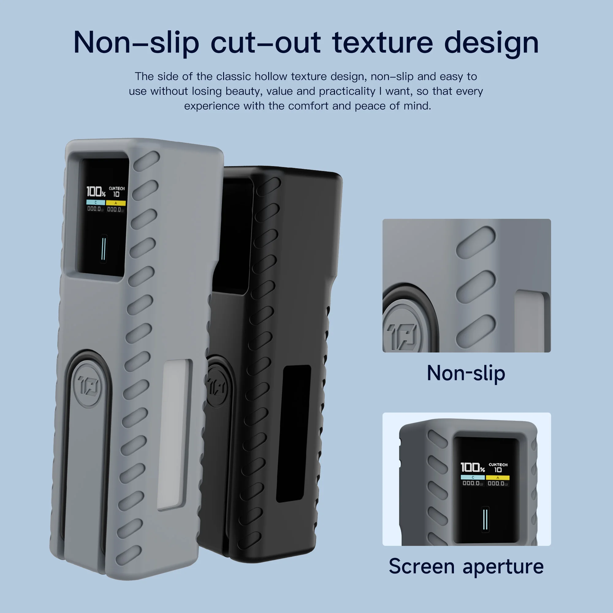 Power Bank Case Cable Storage Bag Silicone Cases Power Bank Protective Cover For CUKTECH No. 10 Charger 0.5m Data Charging Cable SIM IF PIN slot Storage Bag