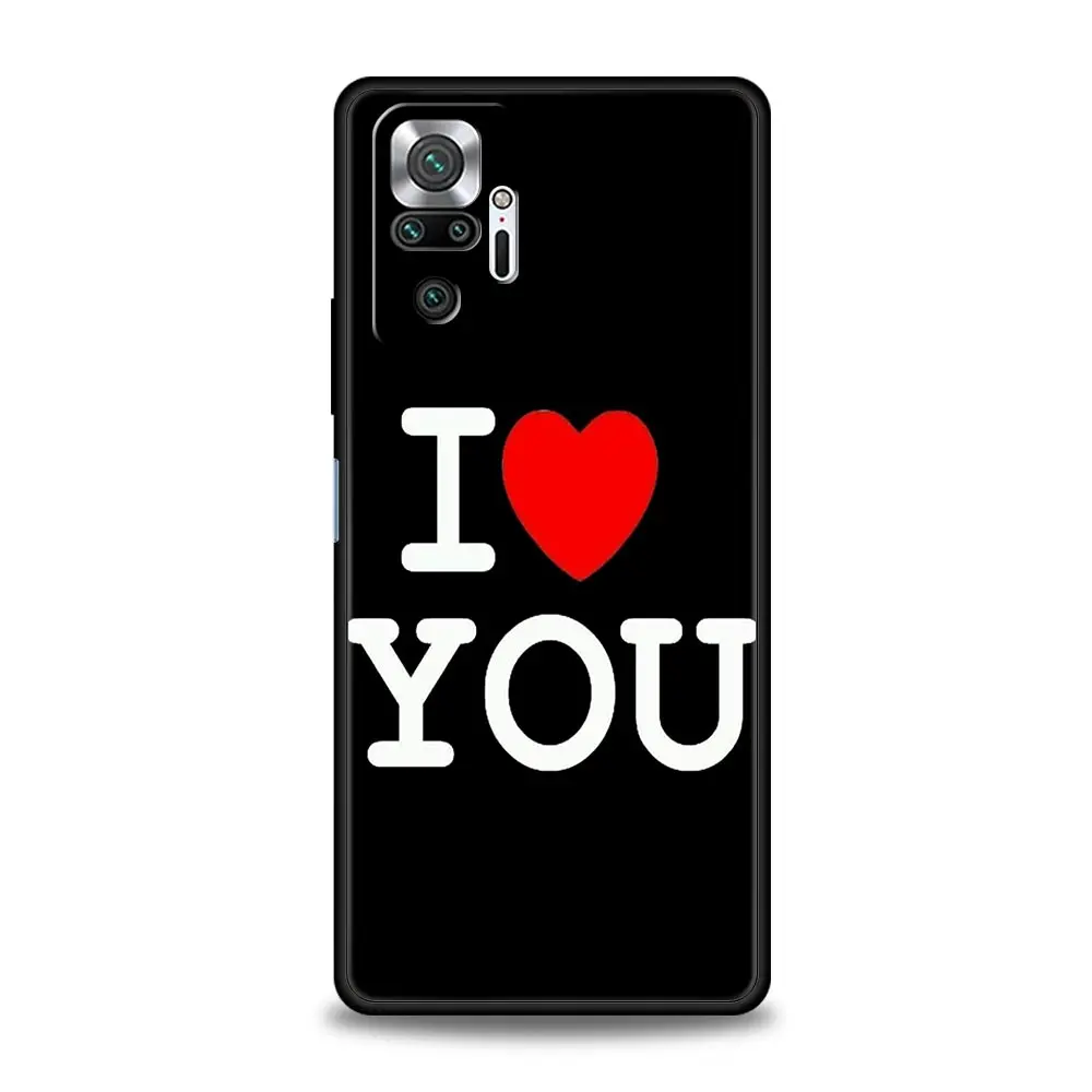 I Love You Pink Heart Silicone Phone Case
