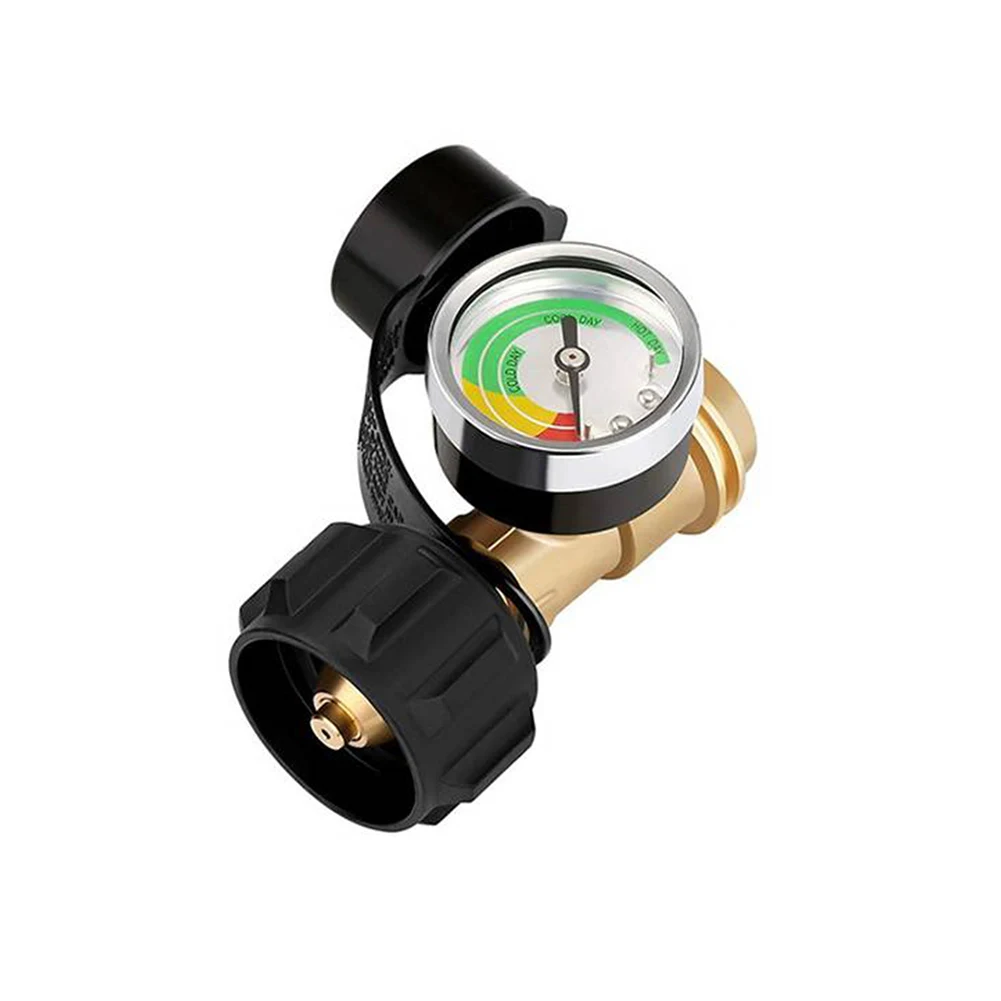 Propane Tank Gauge Level Indicator Gas Pressure Meter Universal Propane Gauge for RV Camper Cylinder BBQ Gas Grill Heater