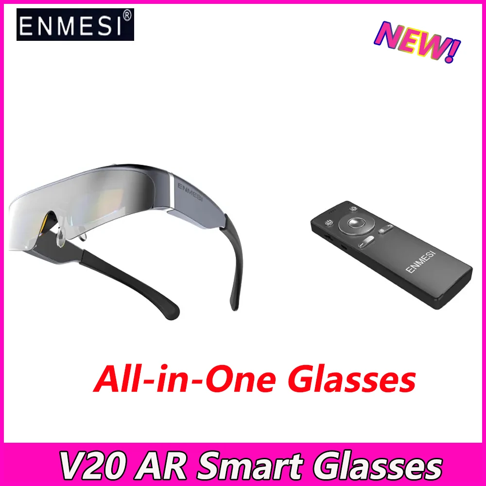 

ENMESI V20 AR Smart Glasses All-in-One 3D 4K Display Headset Steam Computer/Phone Not VR Virtual Reality Metaverse Games