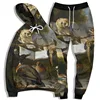 Autumn Animals Duck 3D Printed Hoodie Suit Men Sweatshirts Sweatpants Casual Fashion Two Piece Tracksuit Set Men's Clothing 6