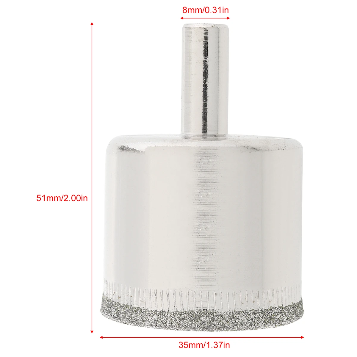 Sega A Tazza Diamantata 35mm - Per Vetro, Piastrelle, Marmo | Punta Da Trapano Professionale