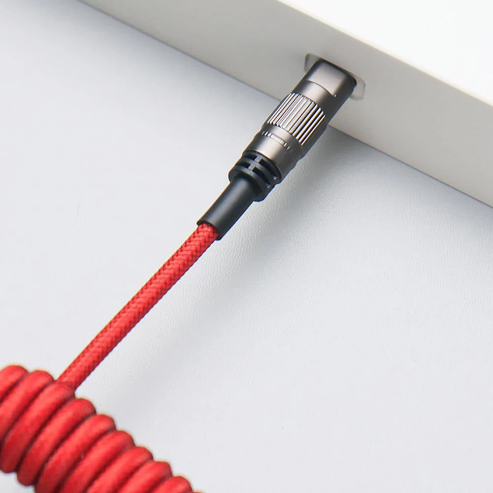 용수철 항공 키보드 액세서리, 코일 케이블 C 타입에서 USB 용수철 와이어, 1.5m