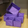 Grey/White/Purple Closet Organizer Boxes New Fabric Art Foldable Box Storage Cabinets Closet Organizer Clothes 5