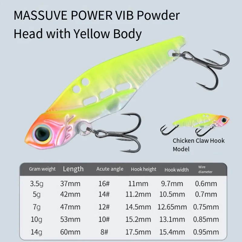 VIB Angelköder 3g 5g 7g 10g 14g Spinner Löffel Vibration Sink Jerkbait Swimbait Metall Jig Löffel Köder Crankbait Bass Forellenköder – Detail 1