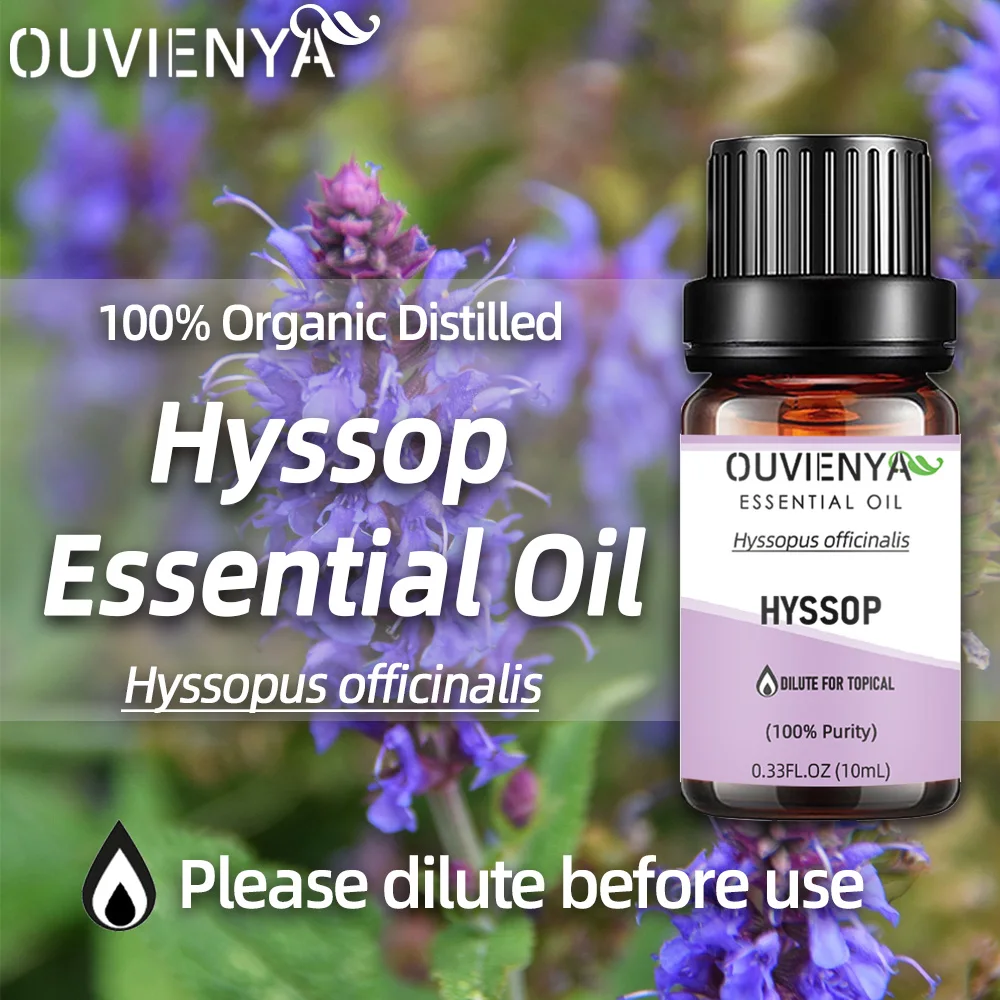 10ml 100% pure Hyssop essential Oil distillation from Hyssopus officinalis effective for skin and body healthy by aromatherapy laboratory rotary evaporator 2l vacuum distillation unit