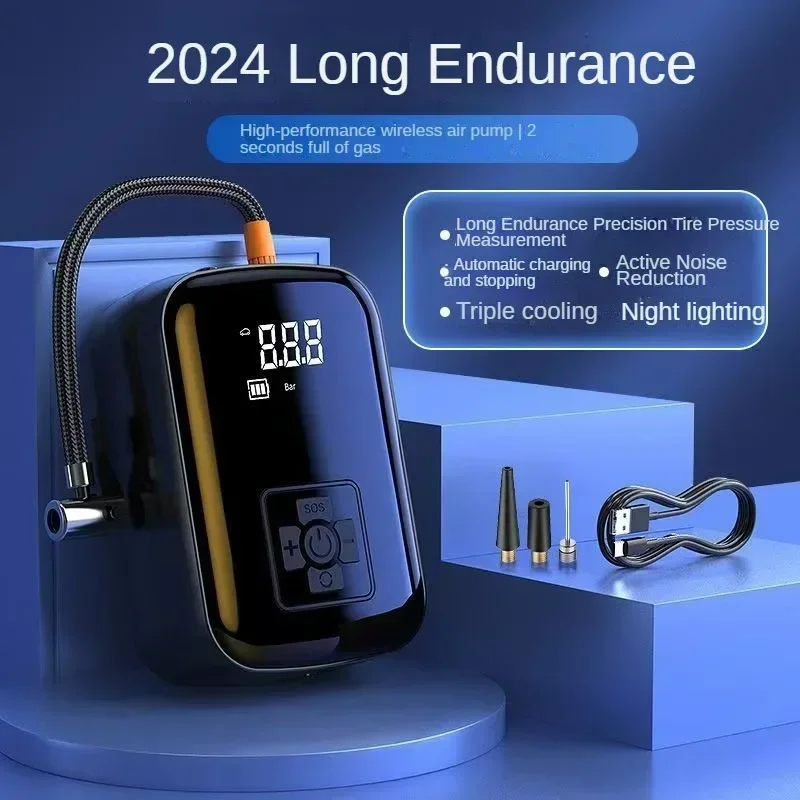 Car bicycle intelligent car air pump wireless plug-in air pump road car Bicycle electric tire high pressure inflator