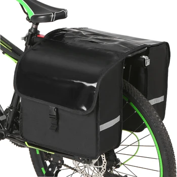 28L resistente all'acqua bicicletta sedile posteriore borsa portapacchi borse per bagagliaio borsa per pendolari bici borsa da sella per ciclismo borsa da sella MTB accessori