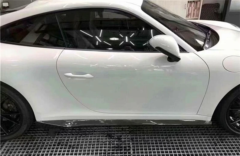 Voor Porsche 911 991.2 2015 2016 2017 2018 Echt koolstofvezel Voorlip Achterdiffuser Carrosserie Zijskirt Kit Kofferbakspoiler Refits - - Racext 41