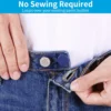 Easy-Adjust 4/12-Pack No-Sew Jean Waist Extenders - Adjustable Pants Button Expanders Adds 1-1.4 Inch Unisex In Khaki/Blue/Black 6