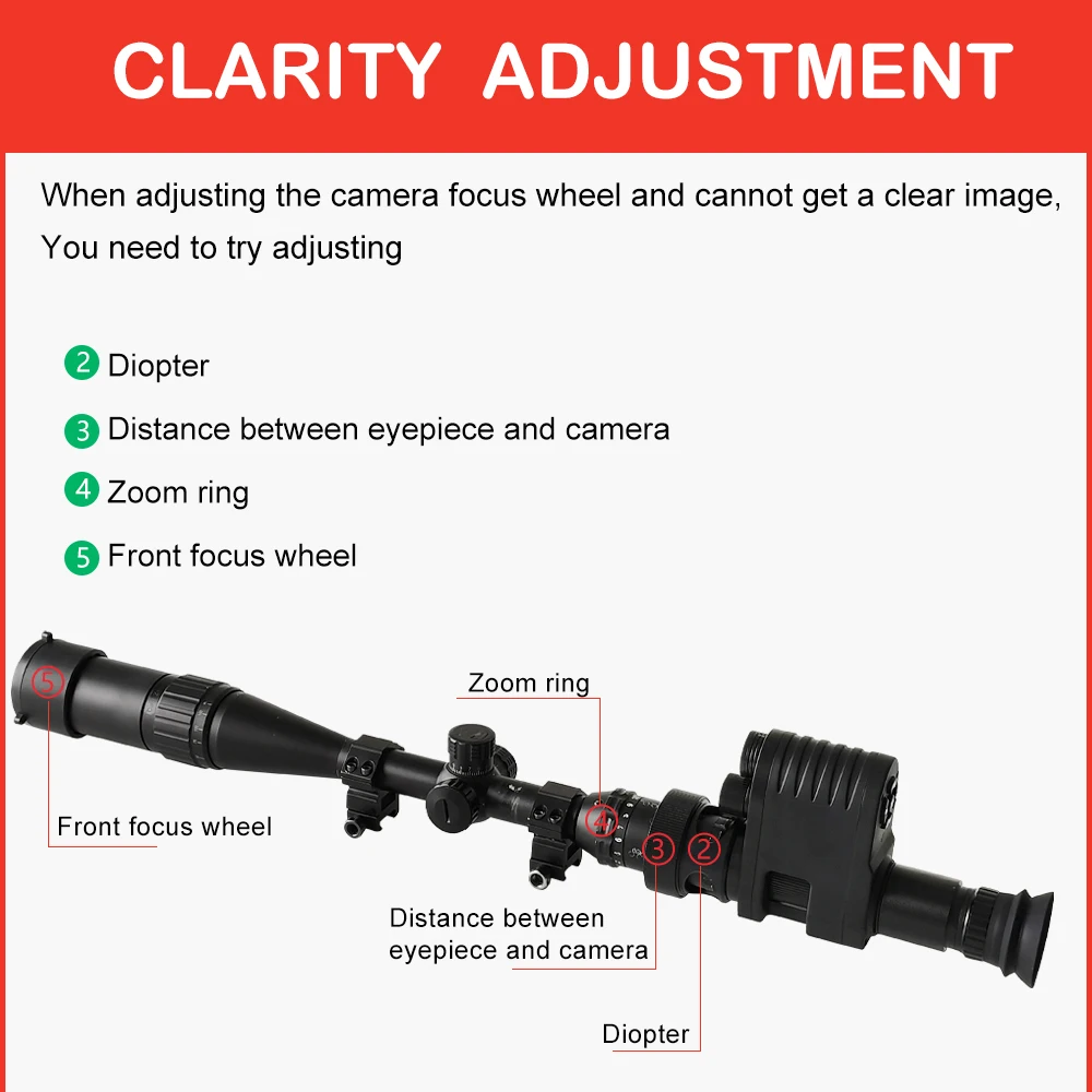 4A Night Vision Scope Hunting Cameras Wildlife Trap Infrared LEDs IR Outdoor HD1080P Full Screen M4 With 850nm IR