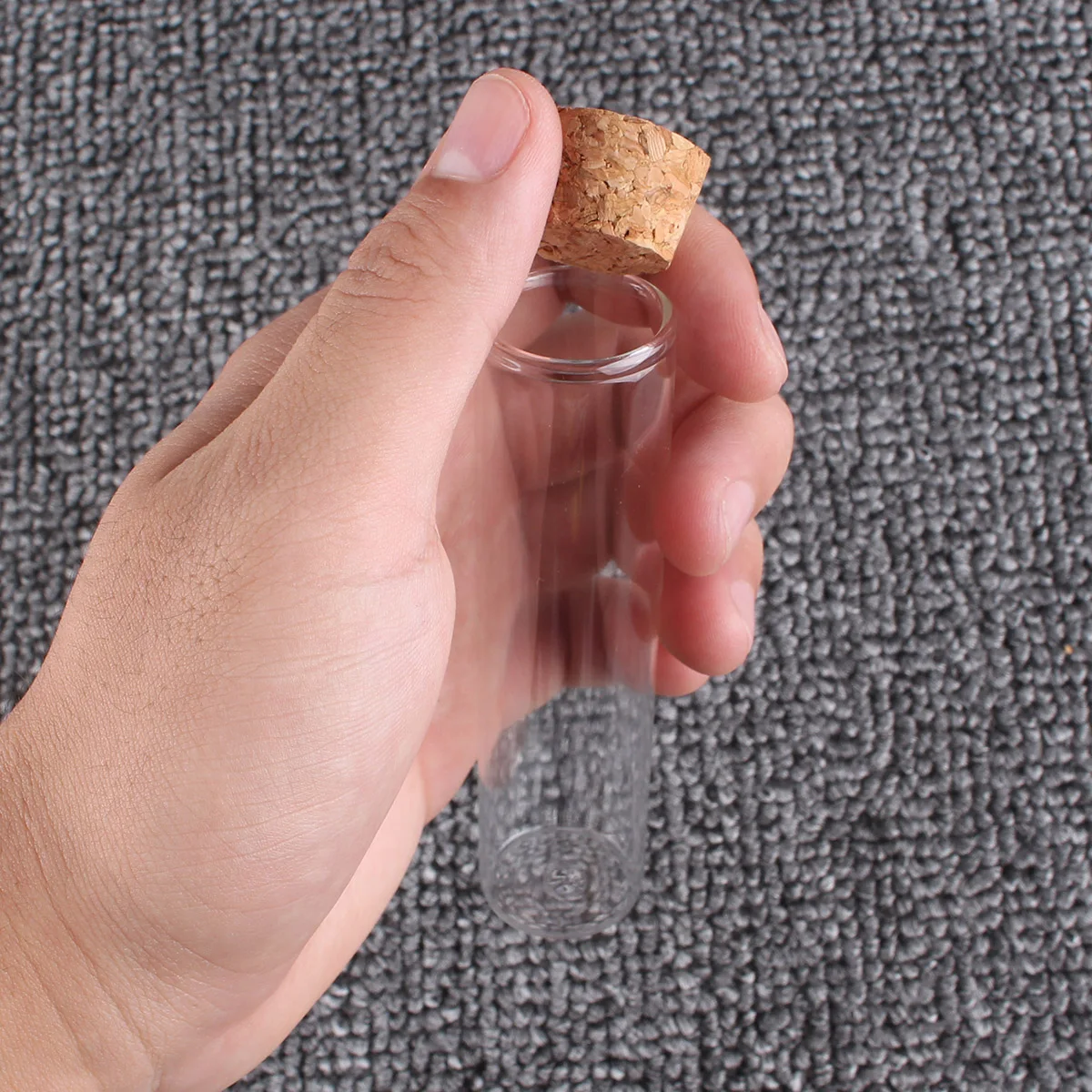 5 Pieces 40ml Test Tubes with Cork Stopper 25*100mm Glass Tubes Terrarium Spice Jars Bottles Vials for Craft Lab Accessory DIY 5