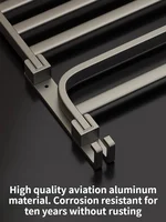 Upgrade And Thicken Grey/Black 50CM-60CM Towel Rack Space Aluminum Toilet Storage Rack Wall Mounted BathTowel Rack 5