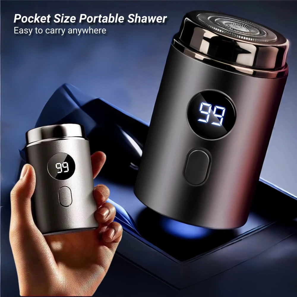 Men Electric Mini Shaver Rechargeable Type-c Charging Car Portable Led Digital Display Wet & Dry Shaver Men Women Home Razor electric shaver electric razor electrical rotary shaver cordless shaver