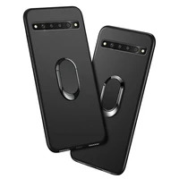 Case for TCL 10 Plus T782H 6.47 Inch Red Blue Black Classic Finger Ring 360 Degree Rotation Soft Silicone Cover for TCL 10 Plus 1