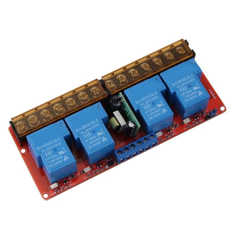 

1 Pieces 30A 4 Channel Relay Module High Low Level Trigger Module Solid State Relay Module Trigger Relay