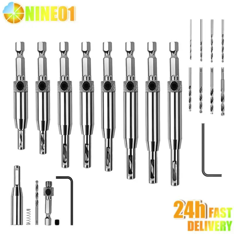 Hinge-Tapper-Core-Hole-Puncher-Woodworking-Tool-Automatic-Center-Drill ...