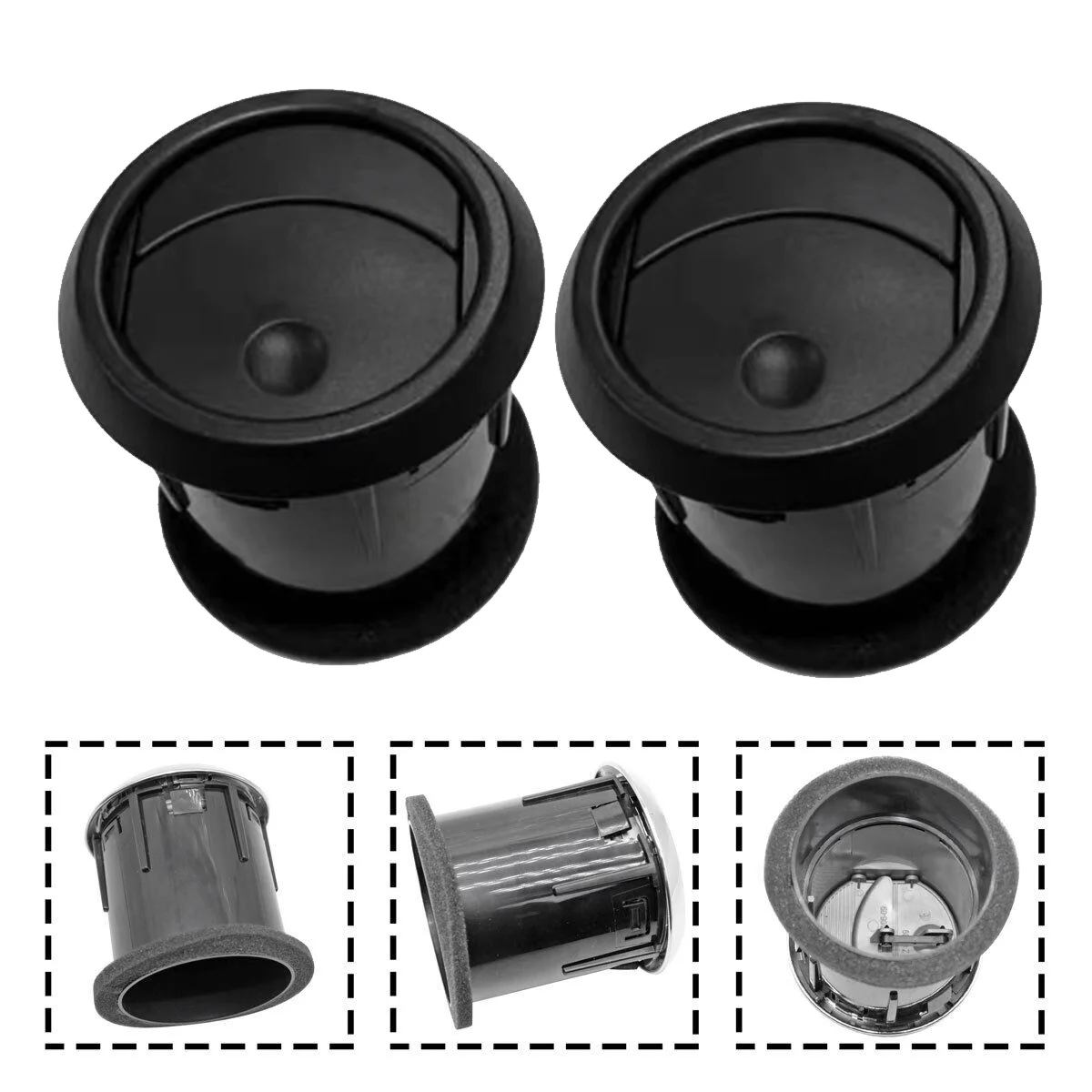 2Pcs 8H6Z-19893-AA Dash Board A/C Heat Vent Louvre for Ford Fusion Lincoln MKZ Zephyr Mercury 2006-2009 Air Outlet Duct