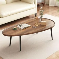 Wooden Walnut Coffee Table Rustic Coffee Table Mid-Century Modern Sofa Table Nesting Tables Center Table(100cm) 1