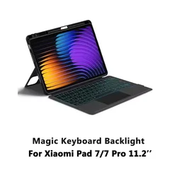 Versatile Backlit Wireless Keyboard Case with Trackpad and Pencil Holder for Japanese Keyboard (Pad 7(Pro) 11.2inch)