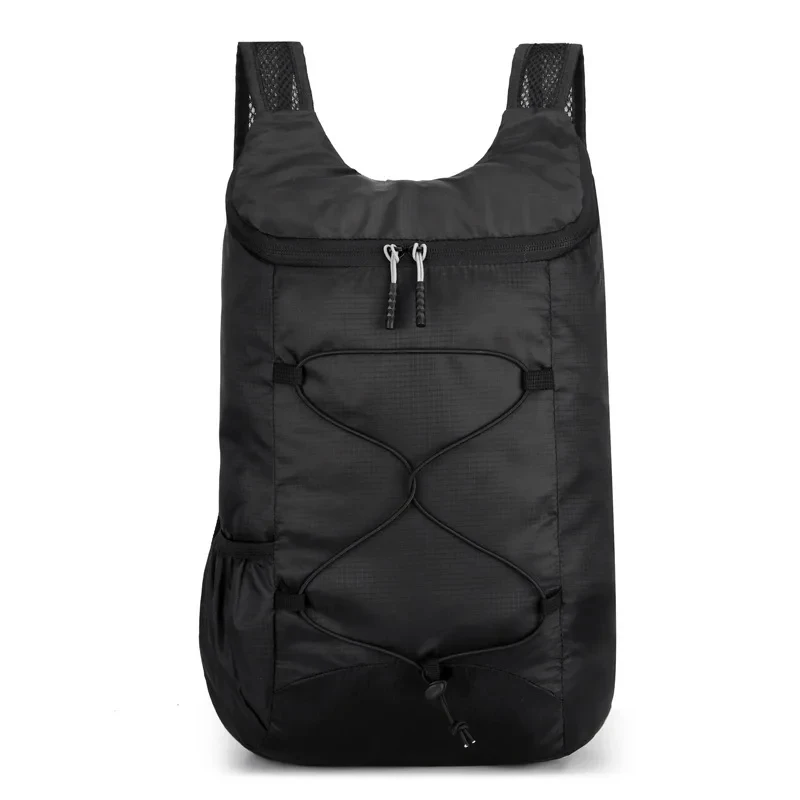 High quality lightweight water-resistant nylon fabric outdoor sports large capacity foldable camping backpack hiking day bag