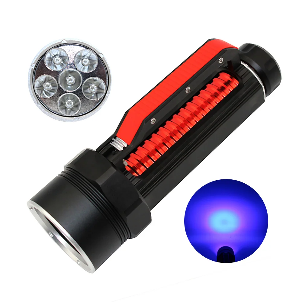 PowerfulScubaUnderwaterUVLightDivingFlashlight6xUVLED