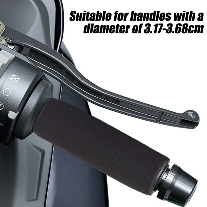 Universal Soft Sponge Sleeve Non-Slip for Motorbike Motorcycle Grip Covers Anti Vibration Comfort Foam Slip-On Handlebar Grips