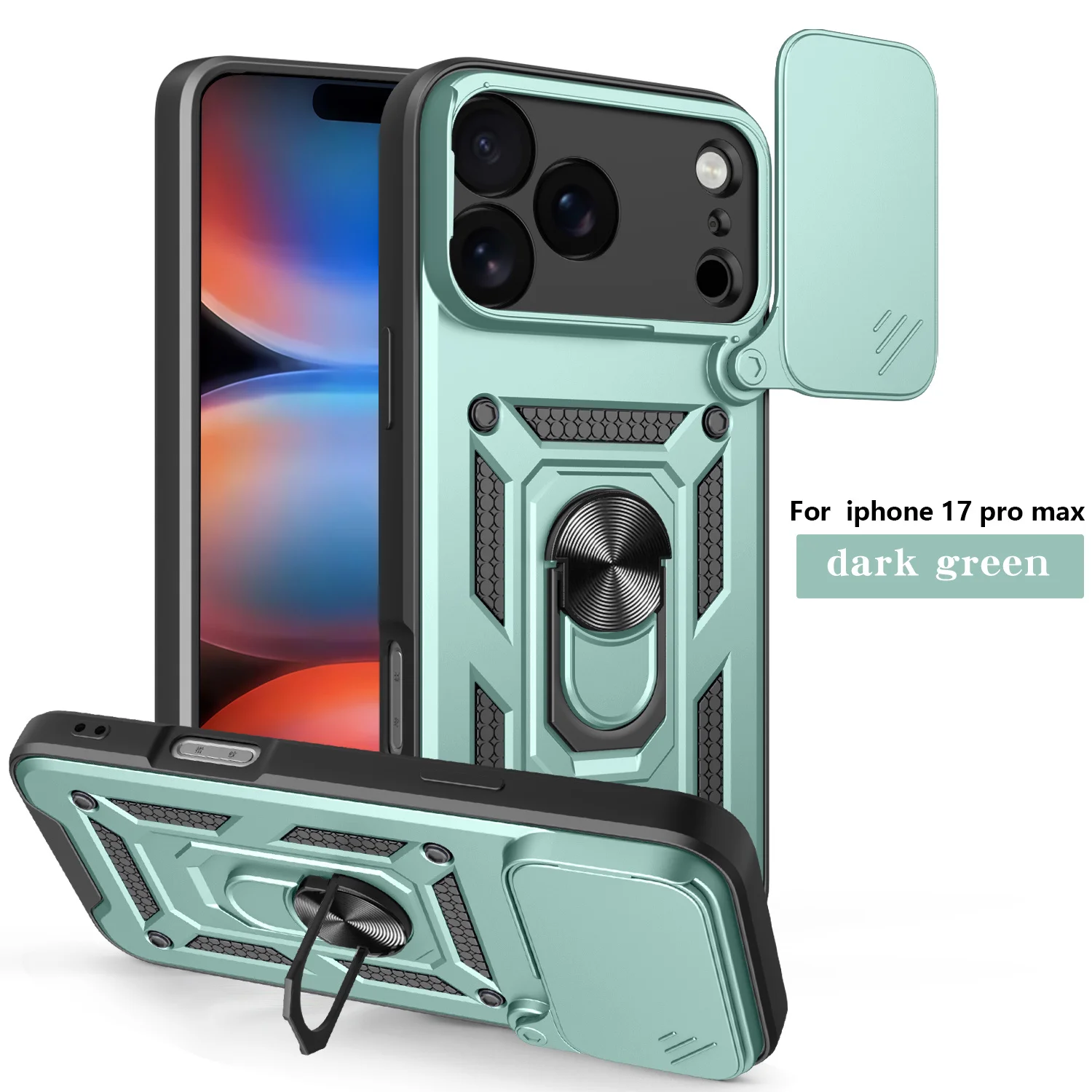 Luxurious Magnetic Holder Phone Case with Shockproof Armor Design