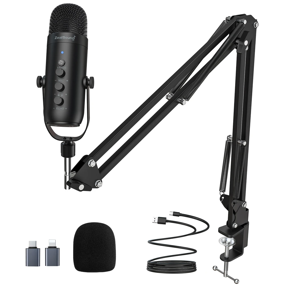 Studio Microphone With Versatile And Sturdy Broadcast Arm,usb Condenser