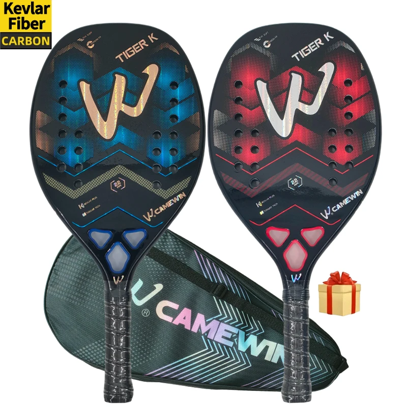 CAMEWIN Kevlar fiber Beach tennis racket Professional fiber rough surface Deliver protective bag sweatband wrist care