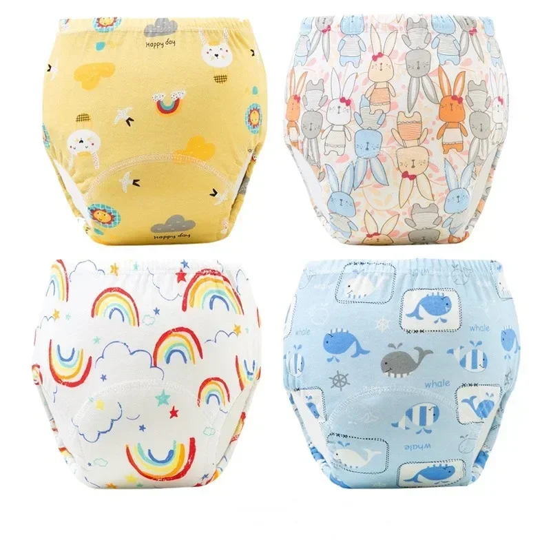 20PC Reusable Nappies Cloth Diaper Nappy Washable Toddler Girl Boy Waterproof Cotton Training Pant Underwear