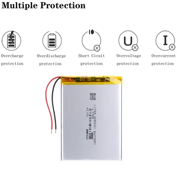 Batteria agli ioni di litio/polimero da 3,7 V, 4000 mAh, 606080 per giocattoli, power bank, GPS