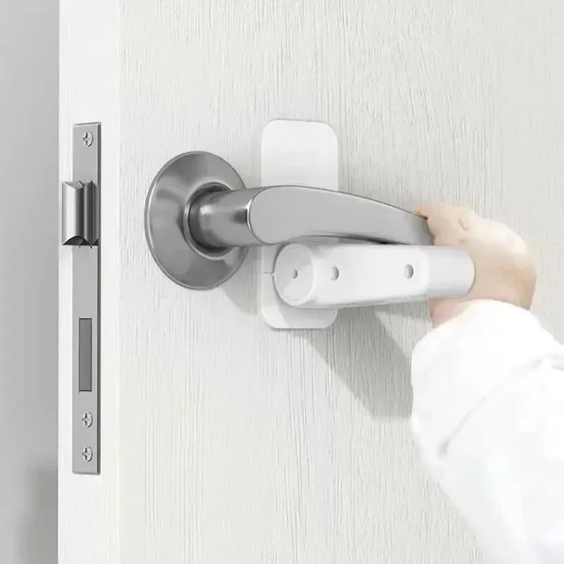 ABS Door Knob Safety Cover for Kids, Door Lock Finger Pinch Guard Prevents Toddlers & Cats From Opening Doors