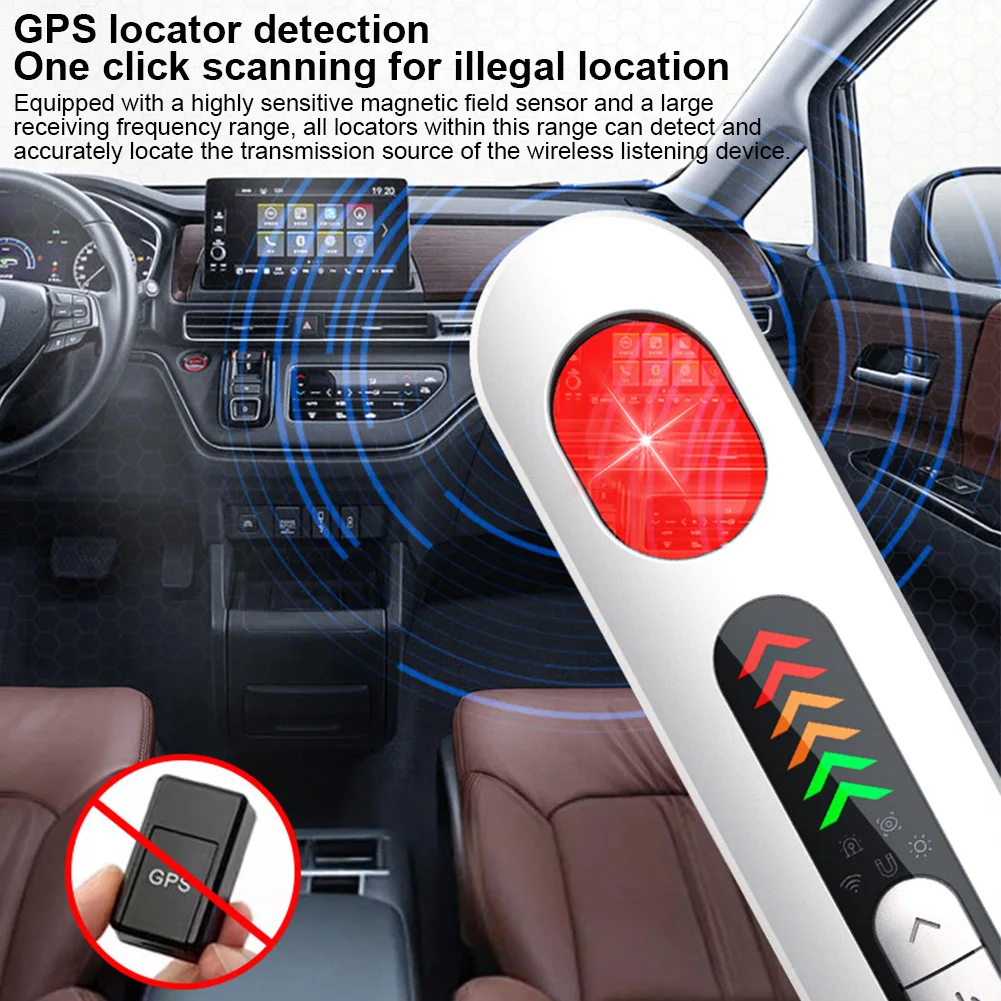 Anti Spy Hidden Camera Detector Alarm Spy Gadgets Wireless Infrared Car GPS Tracker Detector Search Devices