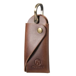 Sleek Genuine Leather Key Organizer (Brown)