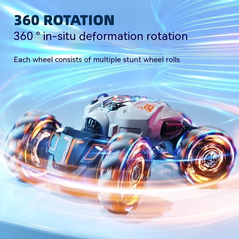 

Жесткий индукционный крутящийся Автомобиль 2,4g с дистанционным управлением внедорожник фотоспрей двухсторонний трюковый игрушечный мальчик модель автомобиля